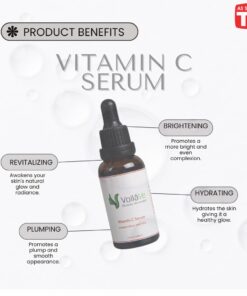 VoilaVe Vitamin C Serum For Face with Hyaluronic Acid | Brightening & Hydrating Serum | Remove Fine Lines Wrinkles & Anti-Aging Serum | Helps to Rebuild Collagen | Airless Pump | As Seen On TV- 1 Oz 25 51RdjAsTiL
