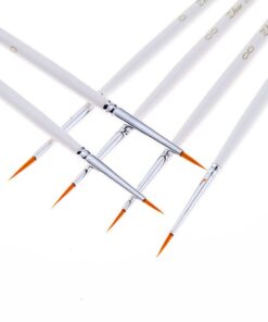Fine Detail Paint Brush Set, 6 Pieces Miniature Art Brushes for Fine Detailing,Art Painting - Acrylic, Watercolor, Oil - Miniatures, Models, Airplane Kits, Nail White 14 51RfqNGuVtL