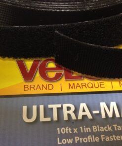 VELCRO Brand - 91100 Industrial Strength Low Profile Fasteners – Heavy Duty Professional Hold with a Flush Surface to Surface Mount - Holds up to 10 lbs. - 10ft x 1in Roll Tape, Black 26 51RgSzsd3wL