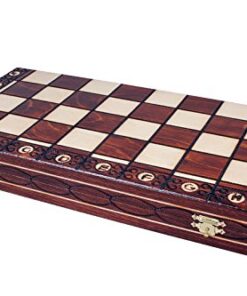 The Zaria Chess Set, Handcrafted, Elegant, Wooden Chess Pieces, Chess Board That Folds for Chess Piece Storage 14 51Rlod7SN7L