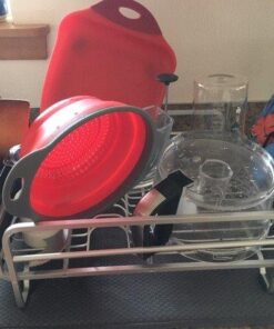 KINGRACK Aluminum Dish Drying Rack,Large Dish Rack and Drain Board Set,Kitchen Dish Rack 36 51Rq5ySjqsL