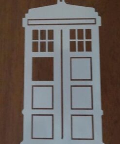DW Police Box Sticker Decal Notebook Car Laptop 2" x 5" (White) 29 51RqeYh7E9L