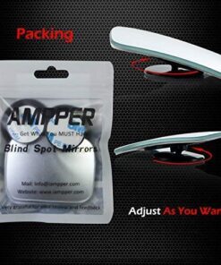 Slim Square Blind Spot Mirror, Ampper HD Glass Frameless Convex Rear View Mirror, Pack of 2 31 51RtCVr y4L