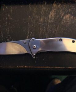 Kershaw Zing SS Pocketknife, 3" 8Cr13MoV Stainless Steel Blade, Assisted Thumb-Stud and Flipper Opening EDC 55 51RvIyZUL