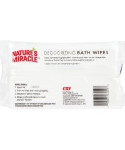 Nature's Miracle Deodorizing Bath Wipes for Dogs 25 51RwTcFPlL