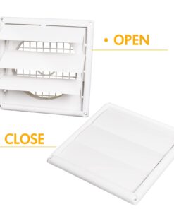 6'' Dryer Vent Cover Outdoor, Dryer Louver Vent Cover for Exterior Wall (Total Unit Size 8 Inches x 8 Inches) 1 Plastic 8 51S2k4ZIMgL