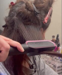 Hair Straightener Brush, TYMO Ring Hair Straightener Comb Straightening Brush for Women with 5 Temps 20s Fast Heating & Dual Voltage Black 33 51S9JaMpeL