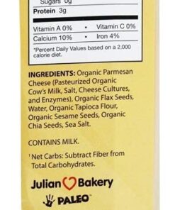 Primal Thin Crackers (Parmesan)(Organic)(Low Carb, Gluten-Free, Grain-Free) (8.4oz) (Package May Vary) 14 51SAE4DxsCL