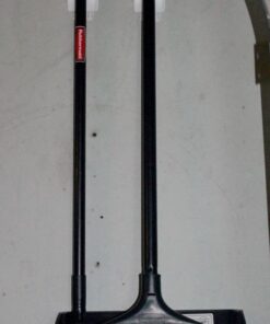 Rubbermaid Commercial 6374 7-1/2" Length x 2" Width x 35" Height, Black Color, Polypropylene Lobby Broom with Vinyl Coated Metal Handle 16 51SBm2FmDOL
