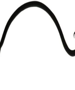 Hookery A-13 Curved Hanger with Upturned Hook, Black, 9-Inch