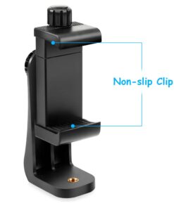 Vastar Smartphone Tripod Cell Phone Holder Mount Adapter, Fits iPhone, Samsung, and All Phones, Rotates Vertical and Horizontal, Adjustable Clamp 1 Pack 25 51SCb0 zXL