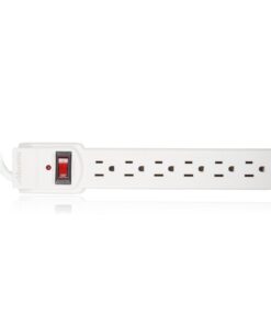 Maxxima 6 Outlet Power Strip Surge Protector - 300 Joules, Features Red On/Off Switch, 4 Pack, Powers Multiple Electronics and Devices Simultaneously, Perfect for Home Appliances - White 8 51SIWrUWbL