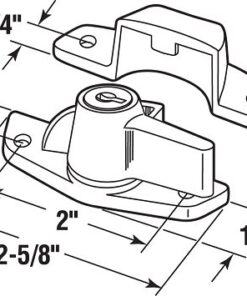 Prime-Line F 2646 Keyed Child-Proof Sash Lock, 2 In. Hole Centers, Diecast Zinc, Painted White, (Single Pack) 5 51SKhx1eIpL