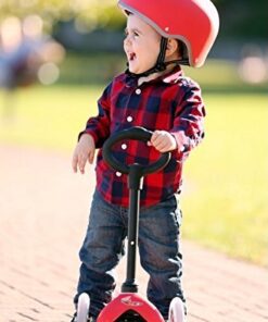 Micro Kickboard - Mini 3in1 Deluxe 3-Stage Ride-on Micro Scooter Toddler Toys for Ages 12 Months to 5 Years Red 12 51SPR6kdUzL