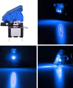 Alternative view of ESUPPORT Car Blue Cover Blue LED Light Rocker Toggle Switch SPST ON OFF Pack of 5