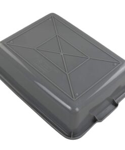 Eagrye 4-Pack Bus Tubs, Commercial Tote Box, Plastic Bus Box (13 L Capacity), Grey 13 L 14 51SZIKvCNIL