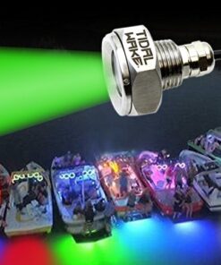 Tidal Wake IP68 Underwater 1/2in Standard Boat Drain Plug LED Light, Brilliant Underwater Lighting in Minutes! No Holes to Drill! Green 29 51ScDjto3L