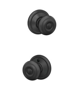 Schlage F10 GEO 622 Standard Door Knob, Hall & Closet Passage Lock, Matte Black 10 51Sd4aEOBjL