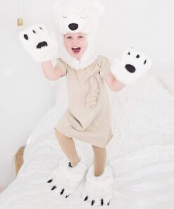 Alternative view of Cute Fuzzy Animal Paw Slippers Fluffy Animal Claw Slippers Soft Funny Monster House Shoes for Adults Women for Halloween Christmas Birthday Kids Winter Warm Bedroom Home Indoor Outdoor for Women 8.5 Women/7 Men Snow Bear