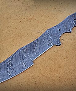 Poshland BB-39 Handmade Damascus Steel Blank Blade Full Tang Tracker Knives (Lot of 3) Set 7 51SjZSZZrYS