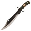 UNITED CUTLERY USMC Anything, Anytime, Anywhere Giant Bowie Knife and Sheath - Anodized Stainless Steel Blade, Over-Molded Rubber Handle, Large Metal Handguard, For All Cutting Jobs - Length 16 3/8" Black 38 51SoJyMA69L