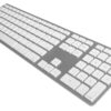 Matias FK418BTS Bluetooth Wireless Aluminum Keyboard with Numeric Keypad and 4-Device Sync - Compatible with Mac, iPhone, iPad, Android and Windows PC (Silver) 6 51Sol2blNFL