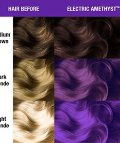MANIC PANIC Electric Amethyst Purple Hair Dye - Classic High Voltage - Semi Permanent Bright Purple Hair Color With Violet And Blue Undertones - Vegan, PPD & Ammonia Free (4oz) 4 Fl Oz (Pack of 1) 28 51Sqe3nmrtL 1