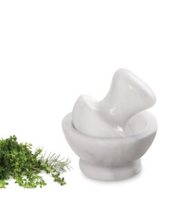 HIC Kitchen HIC Mortar and Pestle Set, 3.8 x 4 x 3.8 inches, Marble 27 51T0z1J YxL