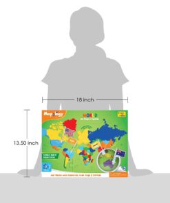 Imagimake Mapology World Map Puzzle - Includes Country Flags & Capitals | Educational Toys for Kids 5-7 | Fun Jigsaw Puzzle for Girls & Boys Toy Age 6-8 | Games for Kids 8-12 for Kids World with Capitals 41 51T82X3lydL