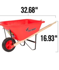 True Temper Poly KPWB10 Kids Wheelbarrow, 1.25-Cubic Foot Capacity 12 51THKyPlm4L