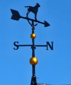 Alternative view of Montague Metal Products 32-Inch Deluxe Weathervane with Satin Black Retriever Ornament