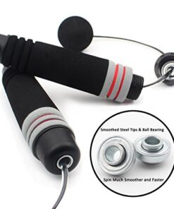 Benvo Weighted Ropeless Jump Rope Cordless Speed Rope Skipping Rope for Double Unders, Exercise, WOD, Boxing, MMA Beachbody Training Fitness- Updated Version Red 23 51TT4mXP7eL