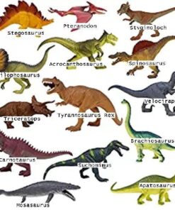 Boley 14 Pk Dinosaur Toys for Kids with Educational Pamphlet - 9" Long Dinosaur Toy Figures for Boys & Girls Ages 3+ 14 Pack + Dino Pamphlet 69 51TUoBlXWpL 1
