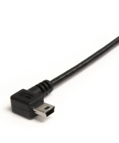 StarTech.com 3 ft. (0.9 m) Right Angle USB to Mini USB Cable - USB 2.0 A to Right Angle Mini B - Black - Mini USB Cable (USB2HABM3RA) 3 ft / 1m 9 51TXiyo3PwL