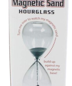 Alternative view of WARM FUZZY Toys Magnetic Hourglass - 1 Minute Sand Timer - Large Sand Clock with Black Magnet Iron Powder & Metal Base, Sand Watch - Hourglass Sandglass for Office Desk and Home Decorative