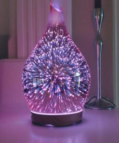 Porseme 280ml Essential Oil Diffuser, 3D Glass Aromatherapy Diffusor, Ultrasonic Cool Mist BPA Free Aroma Humidifier with Timer and Color Changing Function, Waterless Shut-Off for Home Office Room G2-280ml Rose Gold Aladdin Vase 25 51TwVEYpjuL