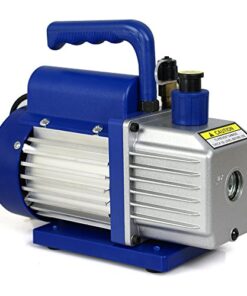 ZENY 3,5CFM Single-Stage 5 Pa Rotary Vane Economy Vacuum Pump 3 CFM 1/4HP Air Conditioner Refrigerant HVAC Air Tool R410a 1/4" Flare Inlet Port, Blue 32 51U gDOmUL