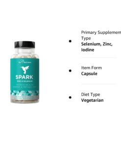 Spark Thyroid Support & Energy Metabolism – Thrive, Naturally Fight Fatigue, Balance Hormones, Promote Focused Energy – Zinc, Selenium, Iodine – 60 Vegetarian Soft Capsules 21 51U2DgOX0KL