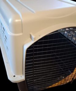 Petmate Vari Dog Kennel 40", Taupe & Black, Portable Dog Crate for Pets 70-90lbs, Made in USA 40"L x 27"W x 30"H Kennel Only 42 51U3NOYgtAL