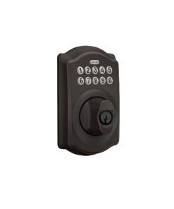 Schlage BE365 V CAM 716 Camelot Keypad Deadbolt, Electronic Keyless Entry Lock, Aged Bronze 27 51U7jg5j HL