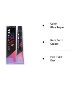 Pravana ChromaSilk Vivids Long-Lasting Vibrant Color - Blue Topaz Unisex, 3.04 Fl Oz (Pack of 1) 35 51U9WFfkWZL