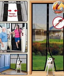 Markline Magnetic Screen Door Heavy Duty Mesh Hands-Free Retractable Full Frame Velcro Fits Door Openings up to 34"x82" MAX 31 51UA34fwoXL