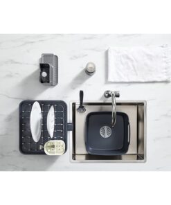 Joseph Joseph Wash & Drain Kitchen Dish Tub Wash Basin with Handles and Draining Plug, 9 liters, Grey Gray 28 51UAOARpPfL 2