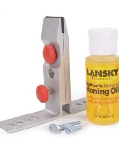 Lansky Standard Knife Sharpening System: 3-Stone Ceramic Knife Sharpener Kit with Honing Oil - LKC03 26 51UAtQn7LwL