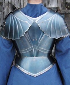 NauticalMart Medieval Female Fantasy Dark Knight Armor Cuiasss Breastplate w/ Pauldrons 18GA Steel Half Body Costume Lady Plate Armor Suit 9 51UFP2dm7mL