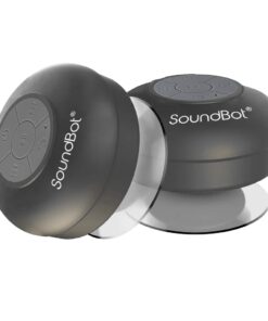 Alternative view of SoundBot SB510 HD Water Resistant Bluetooth Shower Speaker, Handsfree Portable Speakerphone with Built-in Mic, 6hrs of Playtime, Control Buttons and Dedicated Suction Cup for Showers (Black) Black