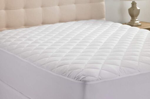 Quilted Stretch-to-Fit Mattress Pad by Hanna Kay, Clyne Collection (Queen) Queen