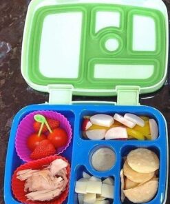 Bentgo® Kids Bento-Style 5-Compartment Lunch Box - Ideal Portion Sizes for Ages 3 to 7 - Leak-Proof, Drop-Proof, Dishwasher Safe, BPA-Free, & Made with Food-Safe Materials (Blue) Blue 25 51UQrufoOyL