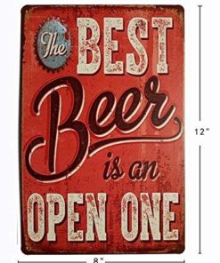 ERLOOD Best Beer Vintage Funny Home Decor Tin Sign Retro Metal Bar Pub Poster 8 x 12 13 51UUOjtWl8L
