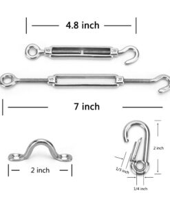 Litcher Globe String Light Suspension Kit, Outdoor Light Guide Wire, Vinyl Coated Stainless Steel Steel Cable,Include 150fts Transparent PVC and 304 Stainless Steel Wire Cable, Turnbuckle and Hooks 27 51UWxw2sxL